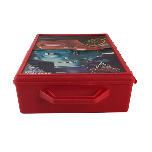 Disney Pixar Cars Movie Red Storage Case Carrier Holds Up To 50 Cars (#2) - Picture 5 of 10